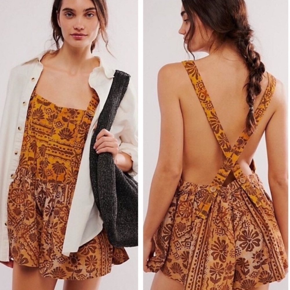 Free People Palm Bay Shortalls Size XS